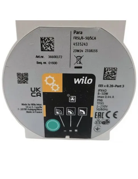 Частотный циркуляционный насос в сборе Wilo Para VRSL/6-50/SCA 8-50 Вт для газового котла Ferroli 39847401