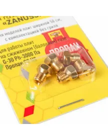 Набір форсунок (5 шт, G30Ph Пропан C3 H8) GAPC пальника для газової плити Zanussi Набір форсунок (5 шт, G30Ph Пропан C3 H8) GAPC пальника для газової плити Zanussi