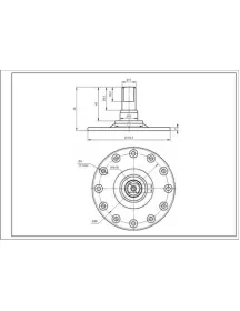 Фланець барабана (опора) для пральної машини Electrolux, Zanussi, D вала = 17mm 12отв.xM5 (під пі…