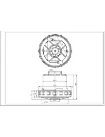 Двигун для мийного пилососа Zelmer 00145664 467.3.404-2 Domel D=130/92 mm H=30/130 mm 1600 W Двигун для мийного пилососа Zelmer 00145664 467.3.404-2 Domel D=130/92 mm H=30/130 mm 1600 W