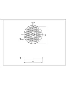 Решітка 4mm NR5 (з пазом) 00631385 для м'ясорубки Zelmer \ Bosch Решітка 4mm NR5 (з пазом) 00631385 для м'ясорубки Zelmer \ Bosch