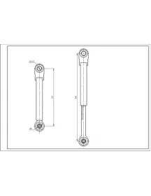 Амортизатор бака для стиральной машины Bosch 00673541 с дюбелем (2 шт.) L=170-250mm D отверстия=8…