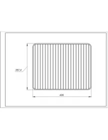 Решітка 426x357,4mm для духовки Electrolux 140066595012
