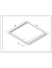 Алюмінієве деко для духовки 422x370x20mm Zanussi 140128879065