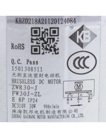 Мотор вентилятора блока для кондиционера C&H 1501308511 ZWR30-J 30W DC310V, шток 8x70мм Мотор вентилятора блока для кондиционера C&H 1501308511 ZWR30-J 30W DC310V, шток 8x70мм