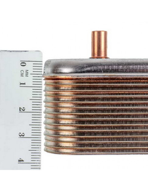 Теплообмінник пластинчастий ГВП Zilmet (14 пластин) для газового котла Ariston, Сhaffoteaux, Sime, Viessmann 17B1901426