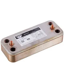 Теплообмінник пластинчастий ГВП Zilmet (14 пл.) для газового котла Ariston, Chaffoteaux 17B1901444