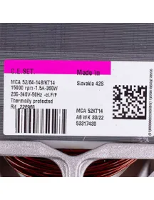 Двигатель для стиральной машины автомат Gorenje 228960 MCA 52KT14 15000RPM 230V 1.5A 360W