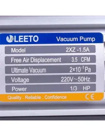 Вакуумний насос LEETO 2XZ-1,5A/C  (2 ступ./100 л/хв.)
