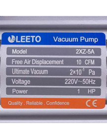 вакуумный насос LEETO 2XZ-5A/C (2 ступени/283 л/мин) вакуумный насос LEETO 2XZ-5A/C (2 ступени/283 л/мин)