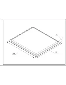 Емальоване деко AC037 для духовки Gorenje  406x360x15mm 334774 (691338)
