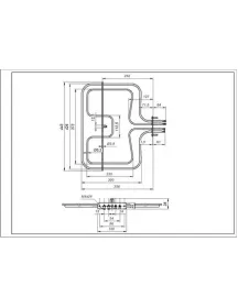 Тен верхній (гриль) 2700W 240V для духовки Electrolux 3570797047 Тен верхній (гриль) 2700W 240V для духовки Electrolux 3570797047
