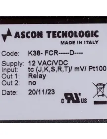 Temperature Controller (Electronic Regulator) K38 TECNOLOGIC 379486 Temperature Controller (Electronic Regulator) K38 TECNOLOGIC 379486
