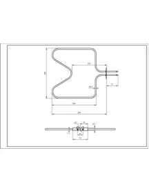 Тен нижній для духовки Electrolux 3871428011 1000W Тен нижній для духовки Electrolux 3871428011 1000W