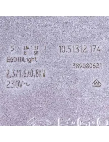 Конфорка для стеклокерамической поверхности 2300W Electrolux 3890806213