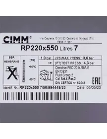 Розширювальний бак Cimm 7 л для газового котла Ferroli 39827800