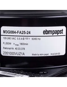 Двигун вентилятора M3G084-FA25-24 Rational 40.03.378P із сальником 1800RPM 550W 100-240V Двигун вентилятора M3G084-FA25-24 Rational 40.03.378P із сальником 1800RPM 550W 100-240V