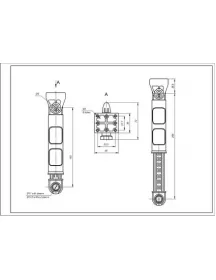 Амортизатор бака для пральної машини Candy 41017168 120N L=185-265mm D отвору=11mm