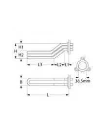 Тен бойлера для посудомийної машини Angelo-Po, Horeca-Select, Silanos 416267 4500W 230V L=358mm B=32mm Тен бойлера для посудомийної машини Angelo-Po, Horeca-Select, Silanos 416267 4500W 230V L=358mm B…