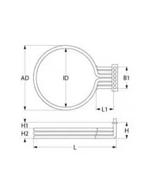 Тен для пароконвектомата Angelo-Po 418102 16400W 230V фланець 142x25mm Тен для пароконвектомата Angelo-Po 418102 16400W 230V фланець 142x25mm
