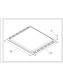 Алюмінієве деко TRA001 для духовки Whirlpool 445x375x16mm 481241838127