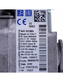 Газовий клапан Sit Sigma 845 для газового котла Italtherm Citi Class 522001735 Газовий клапан Sit Sigma 845 для газового котла Italtherm Citi Class 522001735