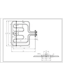 Тен верхній (гриль) для духовки Ardo 524013300 2500W (700+1800W)