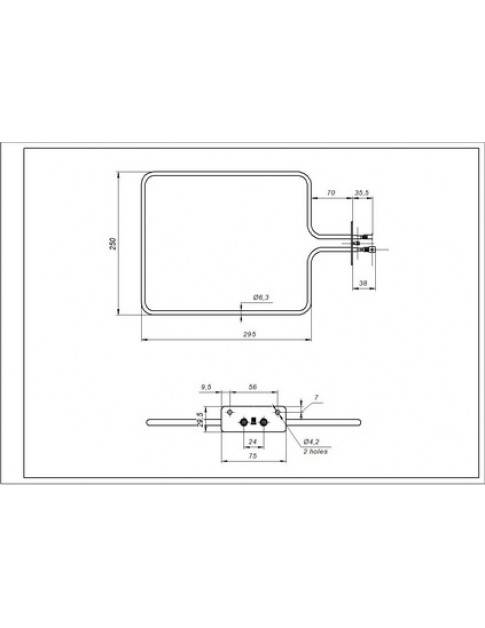 Beko 562900004 нижний тен 1100Вт для духовки