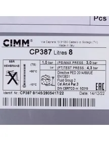 Розширювальний бак Cimm 8 л M14x1 для газового котла Baxi Eco, Luna, Main, Westen Quasar, Pulsar …
