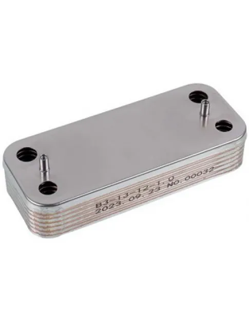 Теплообменник пластинчатый ГВП (12 пластин) для газового котла Ariston/Chaffoteaux 65104333