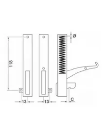 Петля дверей для конвекционной печи Electrolux/Gierre/Mareno 700014 (правая)