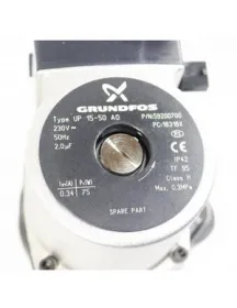 Насос циркуляционный в сборе Grundfos UP 15-50 75 Вт для газового котла Baxi Eco 3/Four, Westen Pulsar 722275900