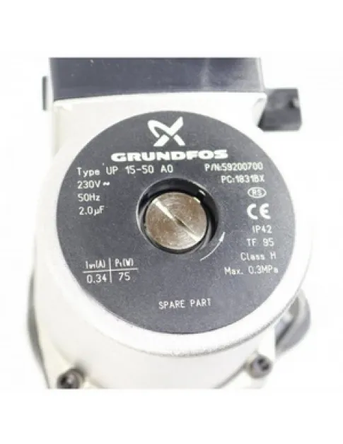 Насос циркуляционный в сборе Grundfos UP 15-50 75 Вт для газового котла Baxi Eco 3/Four, Westen Pulsar 722275900