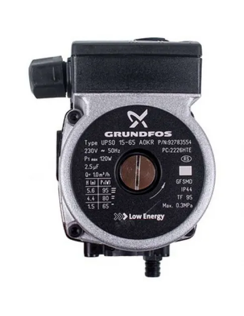 Насос циркуляционный в сборе Grundfos UPSO 15-65 95 Вт (обратное вращение) для газового котла 7828743 Насос циркуляционный в сборе Grundfos UPSO 15-65 95 Вт (обратное вращение) для газового котла 7828743