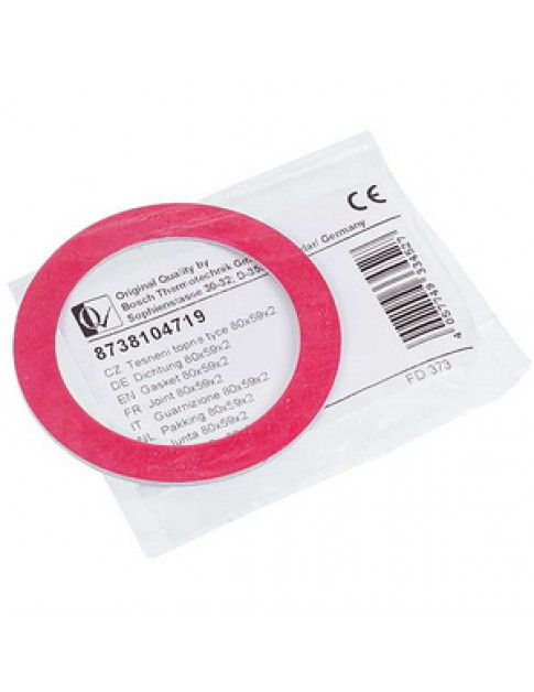 Прокладка 80x59x2 мм для тена електричного котла Bosch Tronic Heat 3000/3500 8738104719