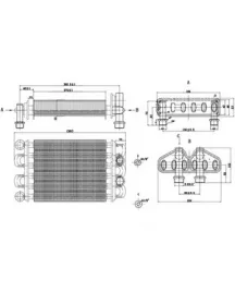 Теплообменник битермический для газового котла Ariston TX/T2 998619