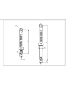 Амортизатор бака для пральної машини Indesit SUSPA C00140744 100N L=165-250mm D отвору=13mm Амортизатор бака для пральної машини Indesit SUSPA C00140744 100N L=165-250mm D отвору=13mm
