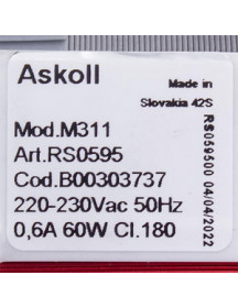Циркуляционный насос для посудомоечной машины Indesit, Ariston C00303737 Askoll 60W M312 (нового образца)