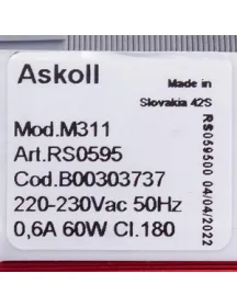 Помпа циркуляційна для посудомийної машини Indesit, Ariston C00303737 Askoll 60W M312 (нового зра…