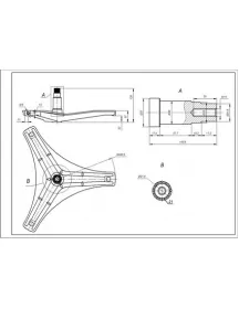 Крестовина барабана EBI для стиральной машины LG COD.727 L=100mm