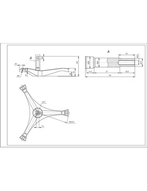 Крестовина барабана для стиральной машины Samsung DC97-15182A L=107mm