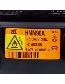 Компресор для холодильника Zanussi ZEL HMM90A R600a 92W (з пусковим реле) Компресор для холодильника Zanussi ZEL HMM90A R600a 92W (з пусковим реле)