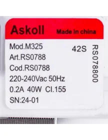 Помпа (насос) для пральної машини M231 RC0083 Askoll 40W (алюмінієва обмотка)
