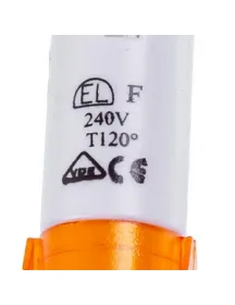 Лампочка індикації для бойлера SWT716UN L=54mm 230V 120°С D=10mm (2 контакти) Лампочка індикації для бойлера SWT716UN L=54mm 230V 120°С D=10mm (2 контакти)