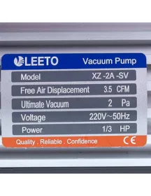 Вакуумний насос із манометром LEETO XZ-2A/C-SV (1 ступ./100 л/хв.)