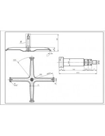 Хрестовина барабана EBI для пральної машини Ardo COD.024 L=127mm
