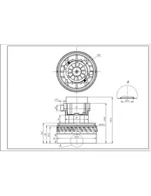 Двигун для мийного пилососа Samsung DJ31-00114A 061300447 Ametek Д=143/78 мм В=73/168 мм 1600 Вт Двигун для мийного пилососа Samsung DJ31-00114A 061300447 Ametek Д=143/78 мм В=73/168 мм 1600 Вт