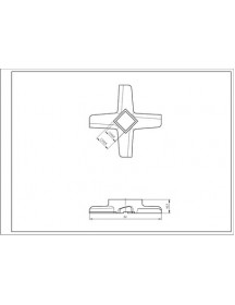 Ніж для м&aposясорубки Kenwood KW714431 D=54mm s=10.5mm Отвір=10.5x10.5mm Ніж для м&aposясорубки Kenwood KW714431 D=54mm s=10.5mm Отвір=10.5x10.5mm