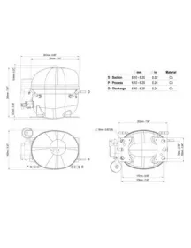 Компрессор для холодильника EMBRACO NE2130Z R134a 313W (с пусковым реле CSIR)
