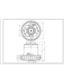 Двигун для мийного пилососа VC07W0242CF HX-80L Whicepart D=130/92 mm H=31/128 mm 1500 W